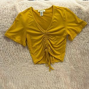 Mustard Yellow Crop Top